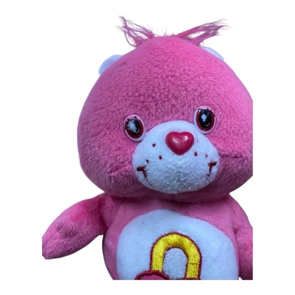 2004 Care Bears “Secret Bear” Pink with Lock Heart 8 inches - Picture 3 of 5